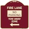 Signmission Fire Lane Tow-Away Zone W/ Left Arrow Heavy-Gauge Aluminum Sign, 18" x 18", BU-1818-23978 A-DES-BU-1818-23978 - alternate 1
